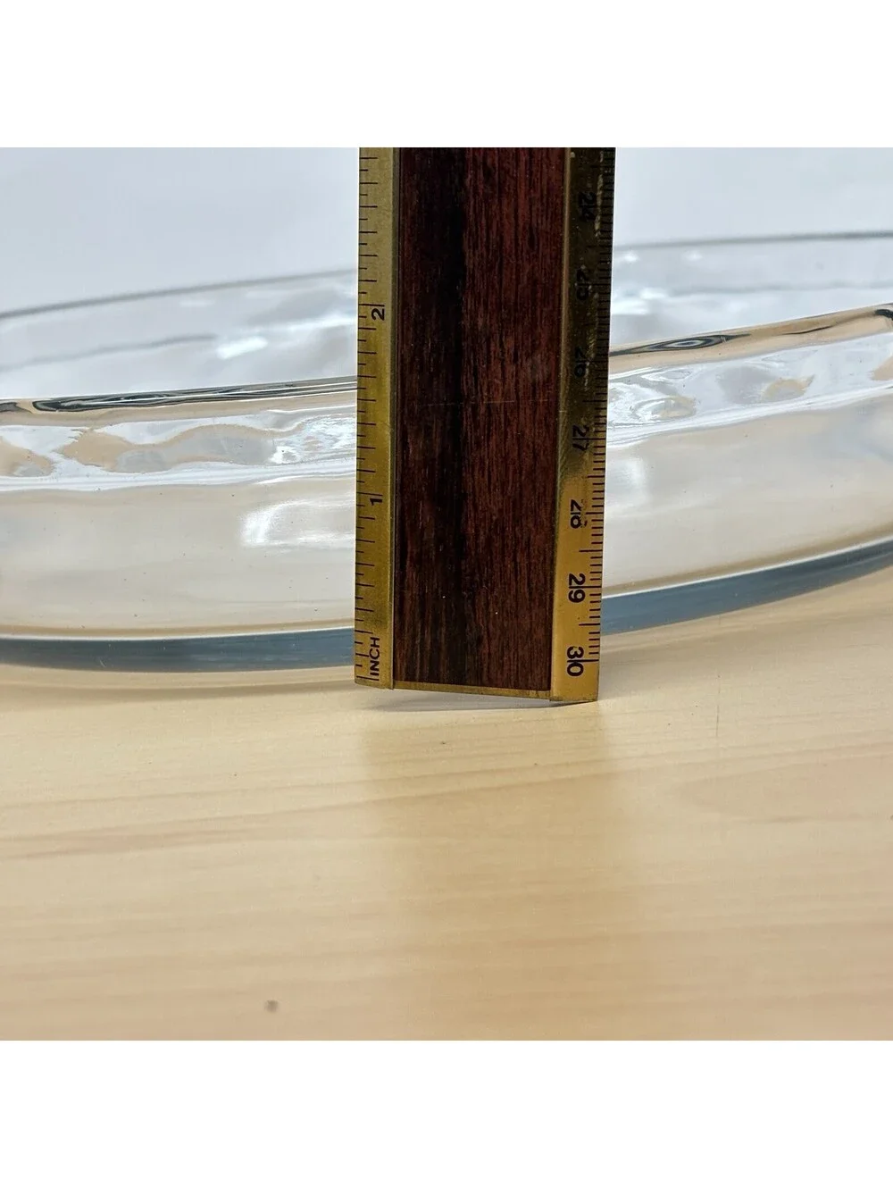 Vintage Anchor Hocking 9.5” Clear Glass Pie Plate 24cm Scalloped USA